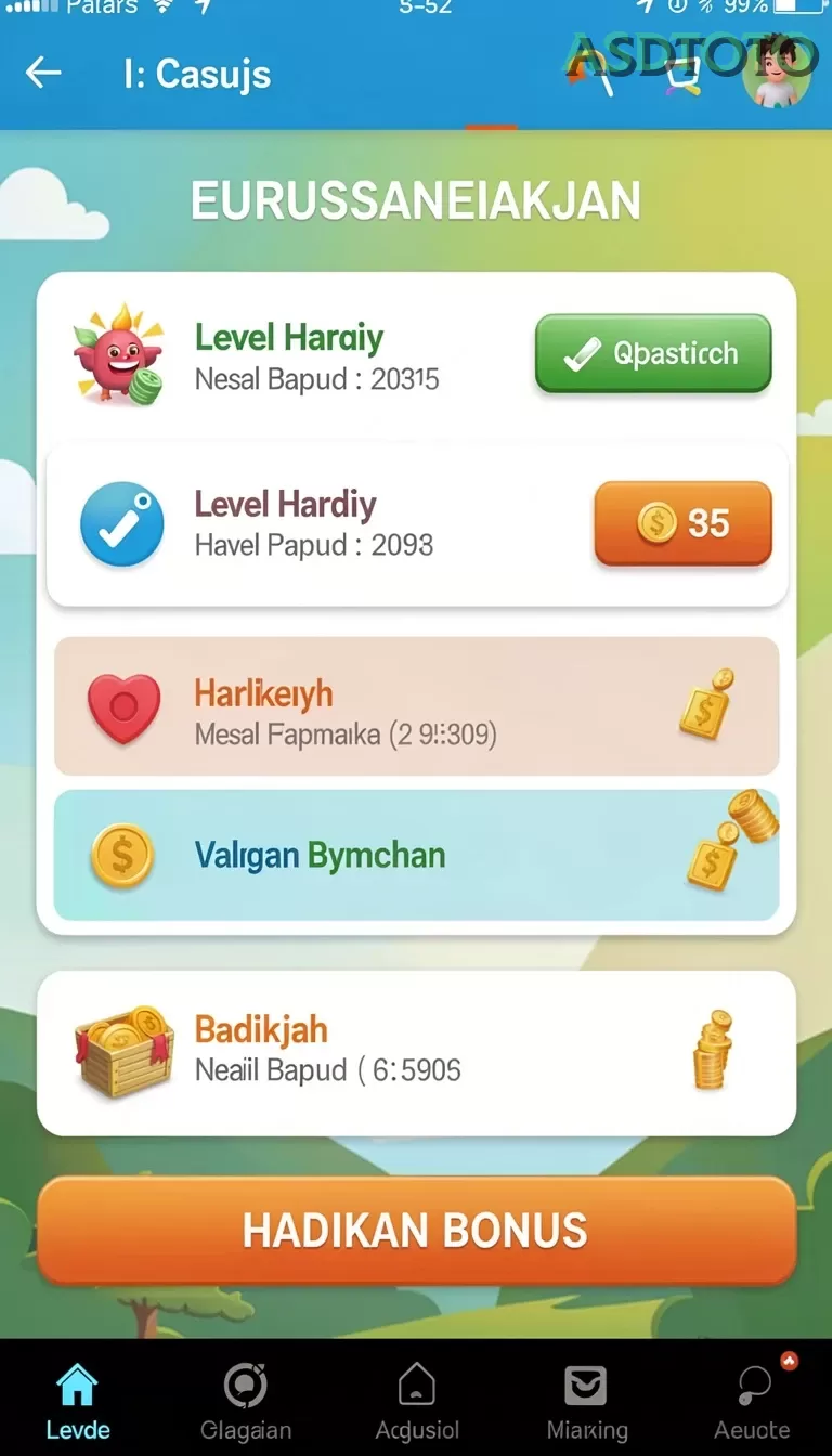 Cuplikan layar SUPERVIP — menu navigasi