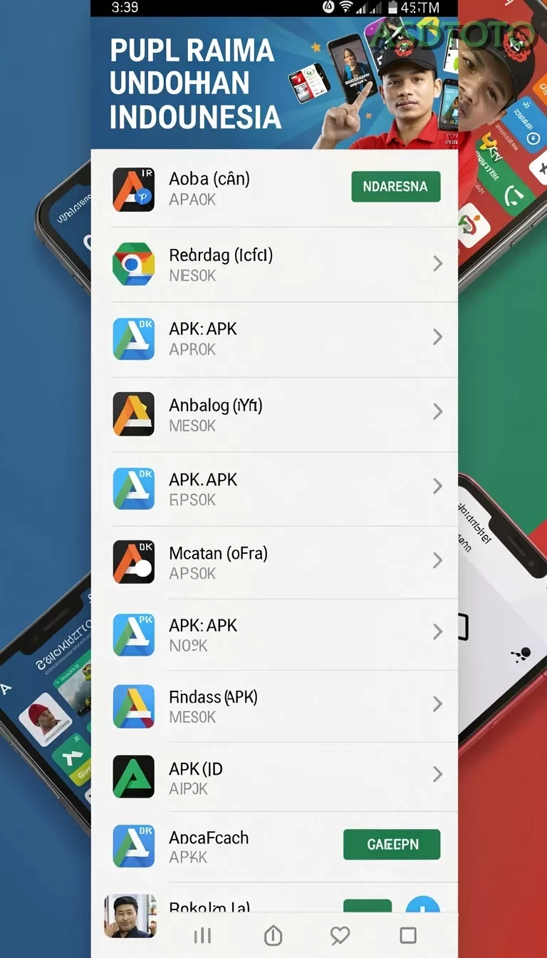 Cuplikan layar SL777 — menu navigasi